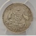 AUSTRALIA 1921 . ONE 1 SHILLING . STAR . PCGS AU50